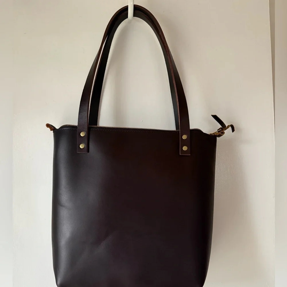 NWOT PLG Portland Leather Goods Small Tote Grizzly - Picture 4 of 6